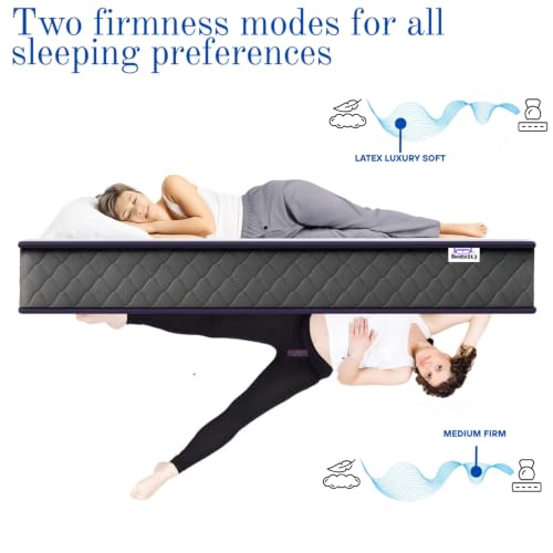 Image of DozelQ Dual Comfort HR Mattress | Reversible Firm & Soft Sides | HR Foam Support | Breathable Construction for Home & Bedroom