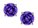 Star K Choice of 10k Gold or Sterling Silver Classic Round 7mm Four Prong Stud Earrings