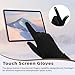 woogwin Womens Winter Gloves Touch Screen Warm Fleece Lined Thick Thermal Windproof Ladies Snow Gloves for Cold Weather (Black)