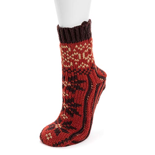 MUK LUKS Women's Knit Slipper Socks