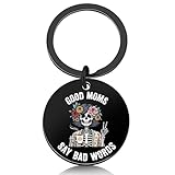 Qiubewi Best Mothers Day Gifts Best Mom Ever Gifts Funny Mama Keychain Mom Birthday Gifts from Daughter Son Unique Mothers Day Gift for Mom Perfect Mothers Day Birthday Thanksgiving Gift Ideas