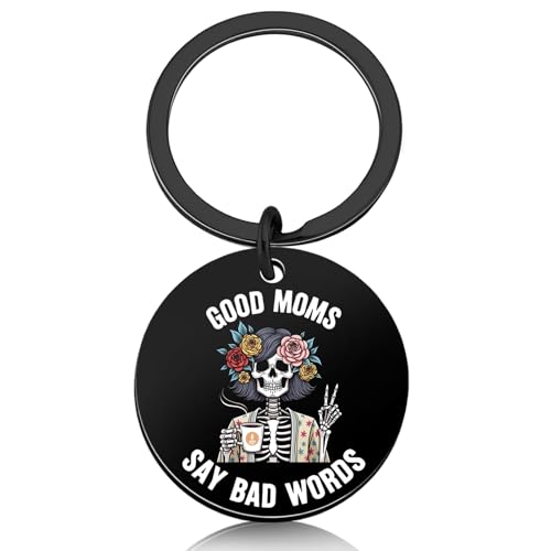 Qiubewi Best Mom Ever Gifts Cool Mama Keychain Funny Keychain
