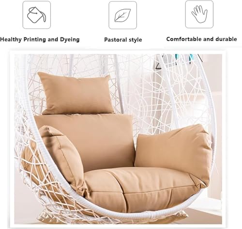 Image of Egg Chair Cushion Replacement Cover, Hanging Hammock Cushion Covers with Zipper (no Padding)(F)