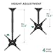 WALI Ceiling TV Mount for 26-65 Inch LCD LED OLED 4K TVs, Hanging Pole Ceiling Mount TV Bracket Up Down, TV Ceiling Mounts for Gym Patio Gazebo, up to 110 lbs, Max VESA 400x400mm (CM2665), Black
