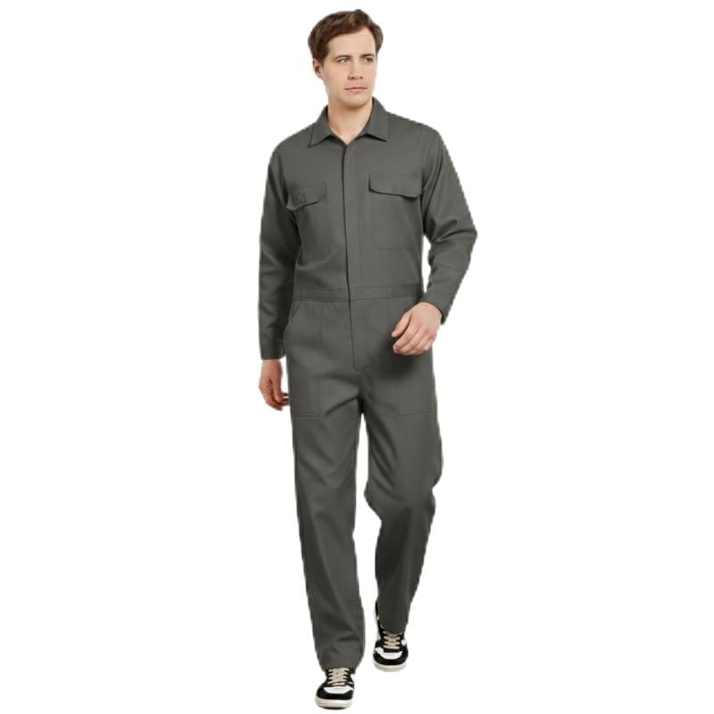 Image of Trendy Uniform Plain Boiler Suit Men'S Cotton boiler suit /boiler suit For Industrial /Full Sleeves Coverall /Mechanic Painter Workwear, Size-XXL, Colour-Grey