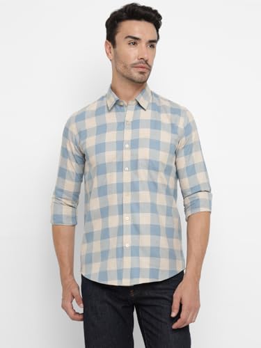 Image of Allen Cooper Checks Shirts for Men - 100% Cotton Comfort Fit Casual and Formal Shirt - Breathable, Soft, Classic Style (Multiple Colors)