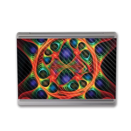 Image of MightySkins Carbon Fiber Skin Compatible with Microsoft Surface Laptop Go 3 (2023) Full Wrap Kit - Fabric Fractal | Protective Durable Textured Carbon Fiber Finish | Made in The USA