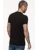 EZTS581 Enzo Mens Slim Fit T Shirt Muscle Fit Stretch Tee Gym Crew Neck Short Sleeve Top Black M #1