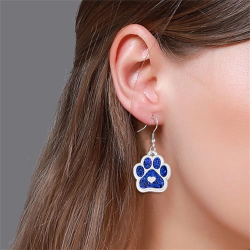 Cat Dog Paw Print Earrings for Women Stainless Steel Fashion Heart Footprint Earring Cute Dog Cat Animal Paw Print Earrings2