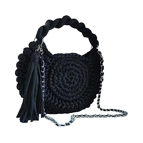 Bolsa de croche em fio de malha