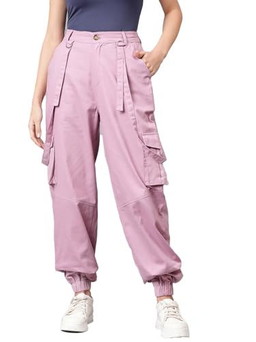 Image of KOTTY Women's High Rise Relaxed || Straight || Joggers Fit Cargo's for Pants || Trousers
