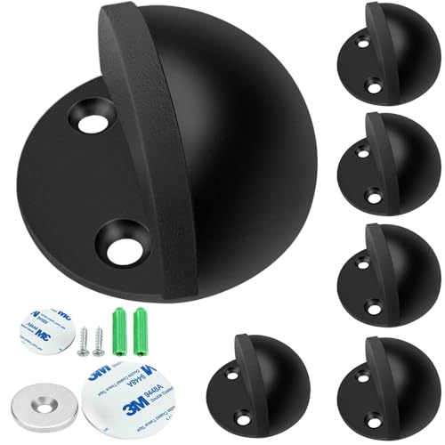 Opiniones de Topes de puerta los preferidos por los clientes. 47 Topes de puerta de piso,6 Pack Topes de Acero Inoxidable para Puertas,topes para puerta Semicircular con Tope de Goma para Evitar Golpes,con Tornillos y Almohadillas Autoadhesivas...