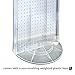 Azar Displays 700440-BLU, TWO-SIDED PEGBOARD FLOOR DISPLAY NON- REVOLVING ROUND STUDIO BASE. PANEL SIZE: 16
