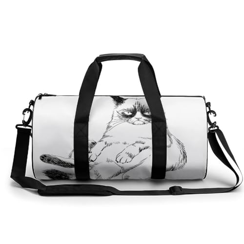 Sac de sport gym chat cool de 45x23x23cm idéal comme sac week-end de voyage