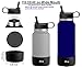The Mass Straw Lid and Boot for Hydro Flask Wide Mouth and Other Brand Insulated Water Bottle (Fit Wide Mouth 32/40oz, Black)