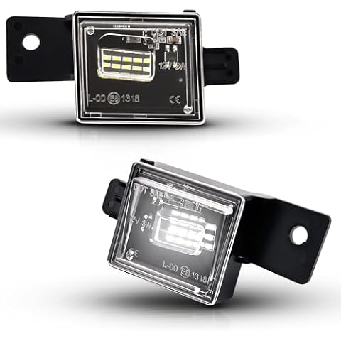 Asgohme LED License Plate Lights Bright White Tag Lamp Assembly Replacement Compatible with Chevy 2015-2021 Colorado, 2014-2021 Silverado 1500, GMC 2015-2021 Canyon, 2014-2021 Sierra 1500, Pack of 2 Cover