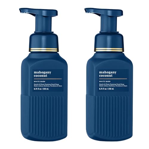 Bath & Body Works Gentle & Clean Foaming Hand Soap Mahogany Coconut Scent Non-Drying Made Without Sulfates & Parabens Foaming Hand Wash for Kitchen & Bathroom 8.75 fl oz - 2 Pack