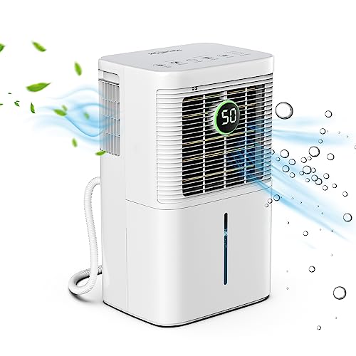 Hogarlabs 2000 Sq. Ft Dehumidifier For Home And Basements, 25 Pints Dehumidifier With Drain Hose For Continuous Drainage, Washable Filter, Anti-Spill Water Tank, Ideal For Bedroom, Bathroom, Office #TOP29