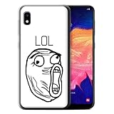 eSwish Gel TPU Hülle/Case für Samsung Galaxy A10e (2019) / LOL Gesicht Muster/Lustiges Internet Memes Kollektion