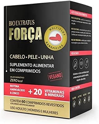 Cresce Cabelo Bio Extratus Força Suplemento 60cp
