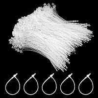 Flintronic 1000 Sicherheitsetiketten aus Kunststoff zum Aufhängen von Etiketten, 10 cm, für Etiketten, Kleidung, Gepäck, Produkte, Schmuck, Weiß