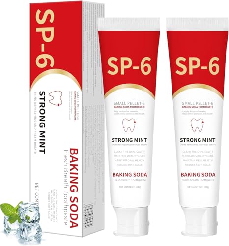Image of SP-6 Probiotics Whitening Toothpaste with Probiotic Formula for Teeth Brightening, Super Small Pellet-6 Technology for Oral Health & Fresh Breath, SP6 for Sensitive Teeth, Ideal for Smokers Daily Use