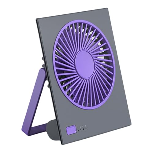 Ventilador de escritorio recargable silencioso con flujo de aire ajustable de 4 velocidades, textura ABS, adecuado para uso en interiores, oficina o hogar