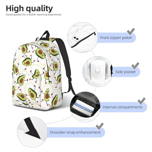 Mochila de mano para portátil y bolsa de enfermera con aguacates animados 5