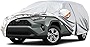 Kayme 6 Layers Car Cover Custom Fit for Toyota RAV4 (2006-2022), Waterproof All Weather for Automobiles,Rain Sun UV Protection.Silver