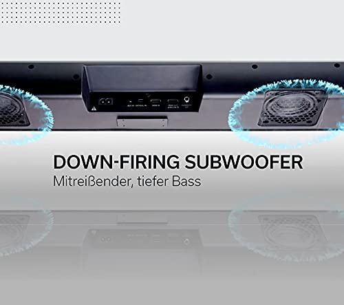 Denon DHT-S216 2.1 TV Soundbar mit integriertem Subwoofer, Bluetooth, HDMI ARC, 4K UHD, Dolby Digital, DTS, DTS Virtual:X, optischer Eingang, Black – Bild 5
