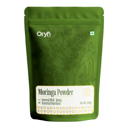Image of 100% Natural Oryn Foods Moringa Powder 200g for Daily Nutrition, Immunity Support, and Skin Health, with Antioxidants, Vitamins, and Minerals | No Additives | Vegan | Pure Moringa