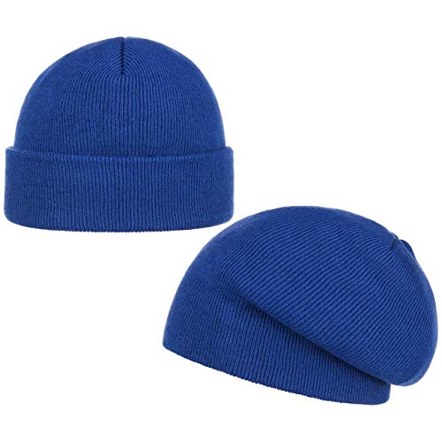 Atlantis Wind Beanie With Turn Up Double Skin - Royal - OS