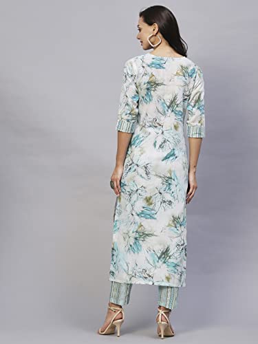 Image of ANNI DESIGNER Cotton Blend Womens Kurta Set