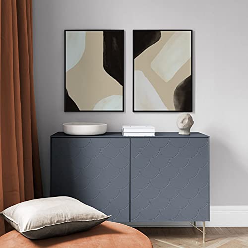 Toile géométrique moderne 50x70cm pour illuminer votre salon avec un style minimaliste abstrait