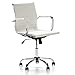 VS Venta-stock Fauteuil de Bureau Croma inclinable Blanc,Cuir Synthétique, Chaise Executive avec accoudoirs et Coussin rembourré, Hauteur réglable, Design Ergonomique.