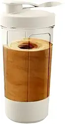 Copo Mixador Mini Portátil 450ml - Shaker para Vitaminas, Shakes e Café, Mistura Rápida e Prática