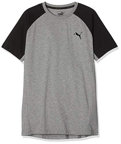 Preisvergleich Produktbild PUMA Jungen Evostripe Tee B T-Shirt, Medium Gray Heather, 128