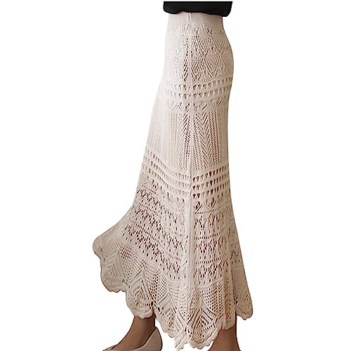 Women's Plus Size Stretched High Waist Crochet...