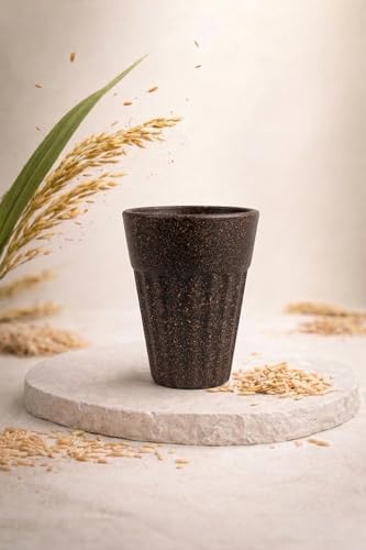 Image of Eco-Friendly Tea Cup Set of 2 | Kulhad Style Coffee & Tea Mugs | 140 ml Unbreakable, Stain-Free, Heat Resistant, Reusable, Microwave Safe | Rice Husk & Bamboo Fibre | Fibre Maximus