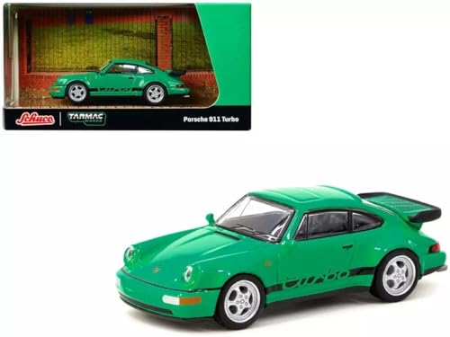 Porsche 911 Turbo Tarmac Works 1/64 voiture miniature verte cadeau pour collectionneur