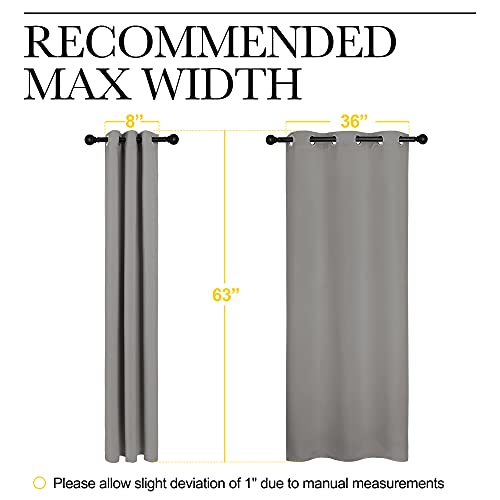 Image of NICETOWN Blackout Curtains 63 inches Long, Thermal Insulated Solid Grommet Top Blackout Curtains /Drapes for Office (Sand Color, 1 Pair, 42 x 63 inches)