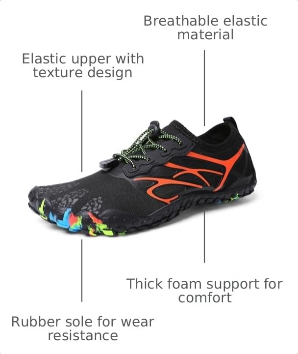 Image of ziitop Water Shoes for Men Women Beach Barefoot Swim Rock Climbing Pool Shoes Socks, Anti-Slip Breathable Quick Dry Lightweight Slip-on, Outdoor Sport Hiking Walking Boating Fishing Diving Surfing