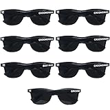LotsBuyLots Groomsmen Sunglasses 7 Pack,Bachelor Party Supplies Wedding Sunglasses for Groom,Best Man,Groomsman