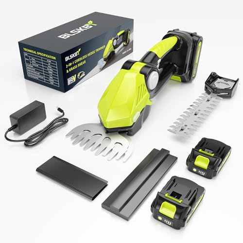 20V 2in1 Hedge Trimmer Cordless with 2 Batteries, 1.1kg Lightweight