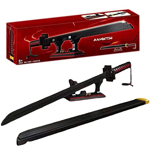 Modelo Espada Samurái Técnica, Samurai Sword Modelo Bloques De Construcción, 778 Piezas Katana Espada Kit De Construcción, Anime Samurai Ninja Sword Con Vaina Y Soporte, Compatible Con Lego Cover