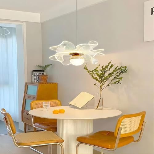 Suspension LED Tricolore à hauteur réglable avec diffuseur acrylique fleur - 4