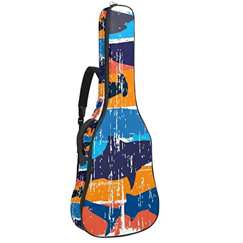 Sac à dos guitare acoustique rembourré et doux motif requins