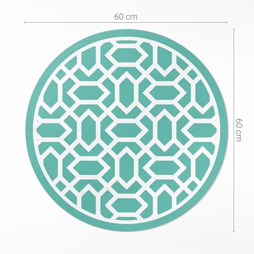Tapis vinyle rond entretien facile pour protéger le sol des taches - 4