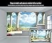 XUWEISI Italian Roman Columns Wallpaper for Bedroom, Beautiful Terrace Landscape 3D Wall Murals, Natural Floral Renter Friendly Wallpaper for Living Room Dining Room Non-self-Adhesive
