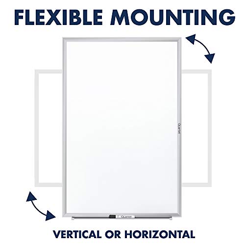 Quartet Whiteboard, Non-Magnetic Dry Erase White Board, 5' X 3', Total Erase, Silver Aluminum Frame (S535) #TOP3